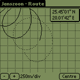 Route form showing a test pattern